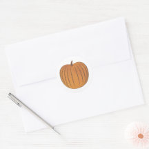 Selo de Envelope de Abóbora com Folha de Laranja A