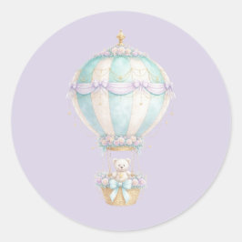 Adesivo Selo de Envelope de Balão de Ar Quente Pastel de C