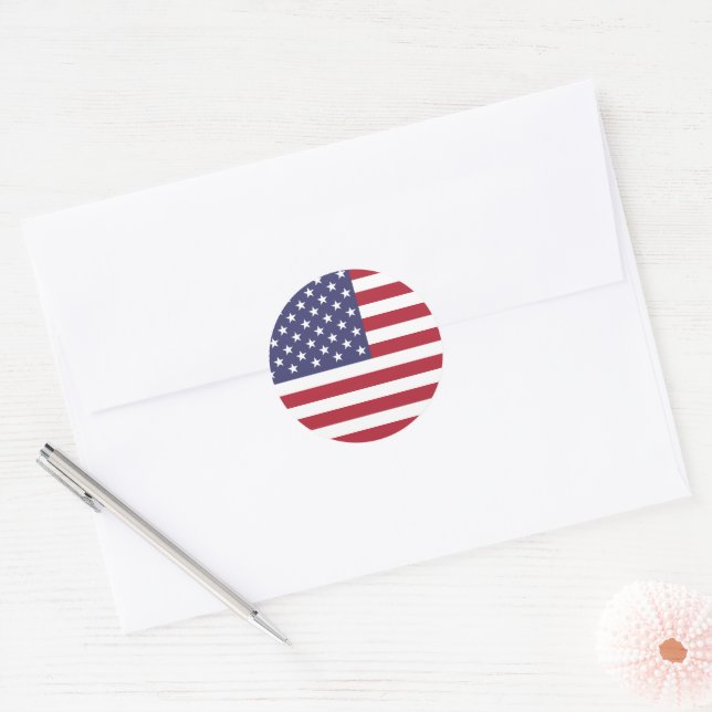 Adesivo Selo de Envelope de Bandeira Americana (Envelope)