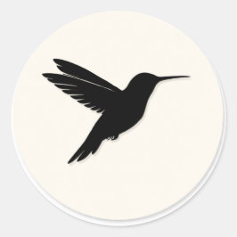 Adesivo Selo de Envelope de Beija-flor Silhueta Minimalist