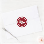 Adesivo Selo de Envelope de Canino Vermelho Dachshund<br><div class="desc">Um cão de salsicha e diversão de férias.</div>