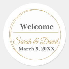 Adesivo Selo de Envelope de Casamento com Monograma Minima