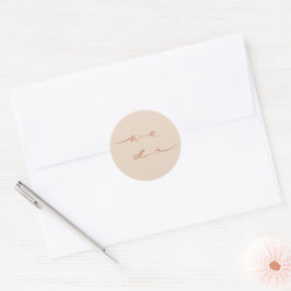 Adesivo Selo de Envelope de Casamento com Tipo de Letra à 