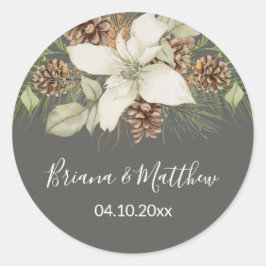 Adesivo Selo de Envelope de Casamento de Esquadrão Elegant