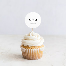 Adesivo Selo de Envelope de Casamento Monograma Elegante M