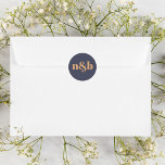 Adesivo Selo de Envelope de Casamento Monograma Simples<br><div class="desc">Um adesivo de casamento com um design monograma simples e moderno. Edite facilmente as iniciais usando a ferramenta de edição do Zazzle. Se você quiser alterar o plano de fundo ou a cor,  digite a ferramenta design e selecione no selecionador de cores. Simples Selo De Envelope De Casamento Monograma.</div>