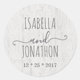 Adesivo Selo de Envelope de Casamento | Romântico Russo