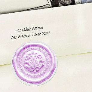 Adesivo Selo de Envelope de Cera Falsa Estilo 4 Roxo 11