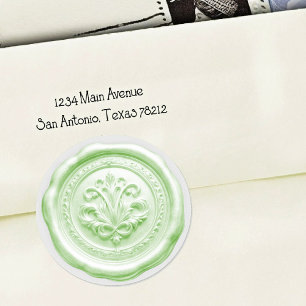 Adesivo Selo de Envelope de Cera Falsa Estilo 4 Verde 13 A