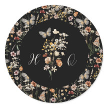 Selo de Envelope de Convite de Casamento Floral Ro