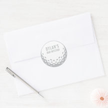 Selo de envelope de festa de golfe