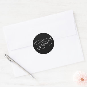 Adesivo Selo de Envelope de Formatura de Letra Elegante