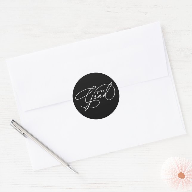 Adesivo Selo de Envelope de Formatura de Letra Elegante (Envelope)