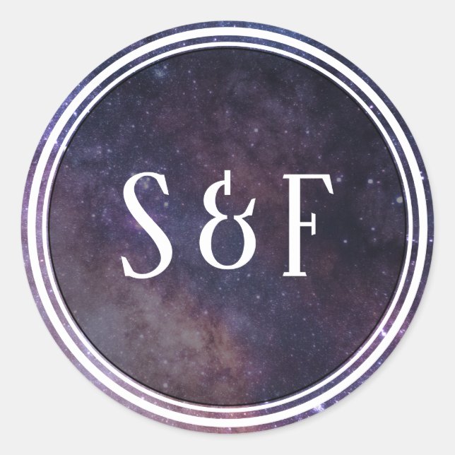 Adesivo Selo de Envelope de Galáxia Universo Exterior (Frente)
