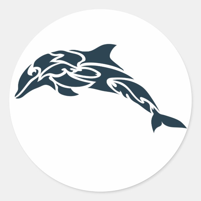 Adesivo Selo de Envelope de Golfinho (Frente)