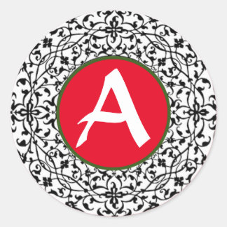 ADESIVO SELO DE ENVELOPE DE NATAL INICIAL PERSONALIZADO