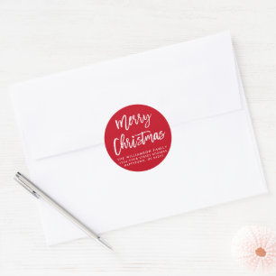 Adesivo Selo de Envelope de Natal Merry Star