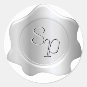 Adesivo Selo de Envelope de Pewter