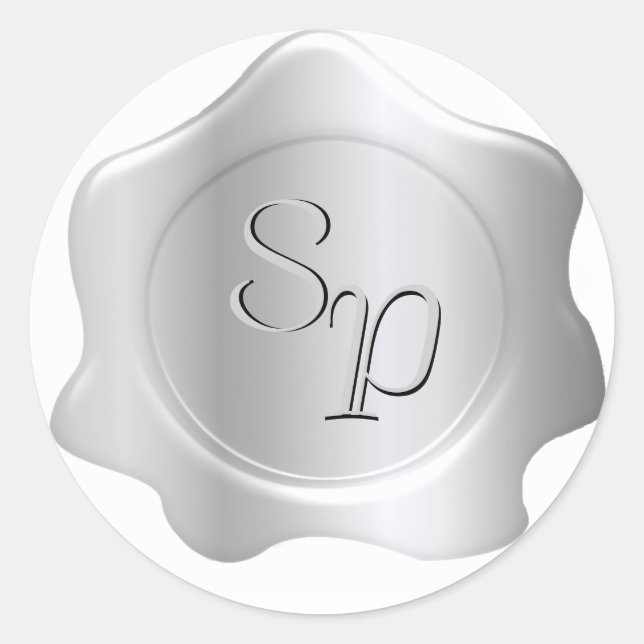 Adesivo Selo de Envelope de Pewter (Frente)