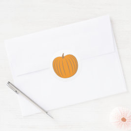 Adesivo Selo de Envelope de Pumpkin Dourado Laranja
