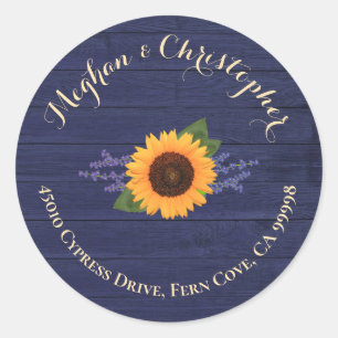 Adesivo Selo de Envelope de Regresso de Sunflower