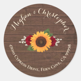 Adesivo Selo de Envelope do Envelope do Sunflower Rosa ver