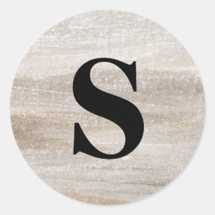 Adesivo Selo de Envelope do Monograma da Lente Elegante