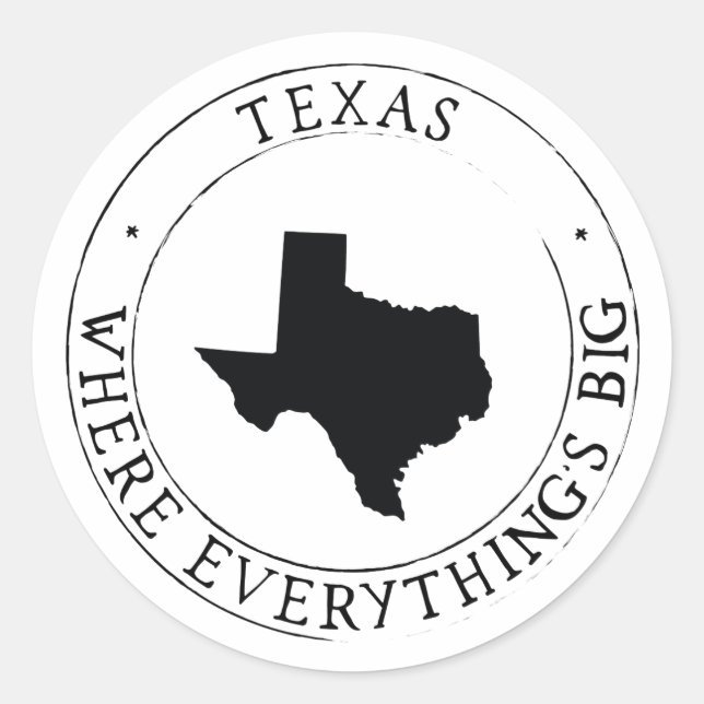 Adesivo Selo de Envelope do Texas Sticker (Frente)