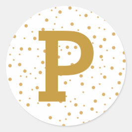 Adesivo Selo de Envelope Dourado Personalizado de Joy Simp