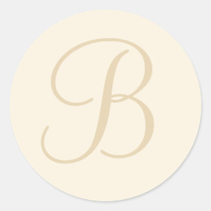 Adesivo Selo de Envelope Ecru & Cream Monogramado / Etique