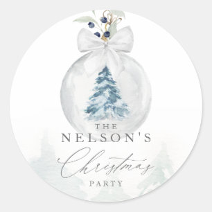 Adesivo Selo de Envelope Elegante de Natal