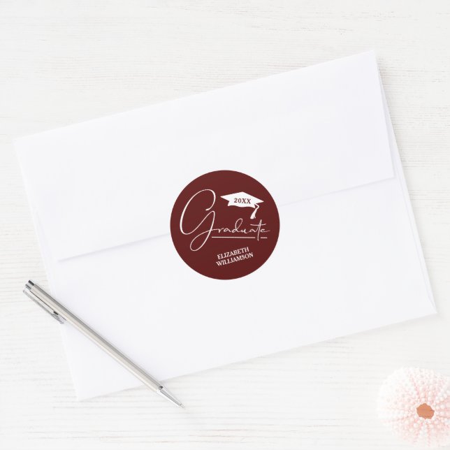 Adesivo Selo de Envelope Escuro Moderno para Festa de Form (Envelope)