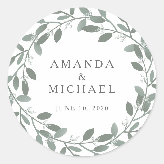 Adesivo Selo de Envelope Eucalyptus Elegante (Frente)