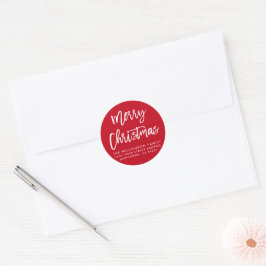 Adesivo Selo de Envelope Feliz de Natal