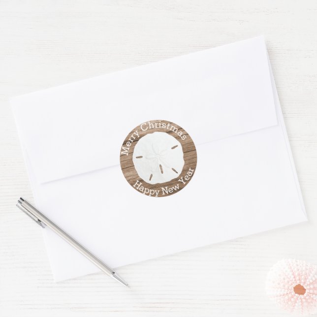 Adesivo Selo de Envelope Feliz Natal Dólar de Areia (Envelope)