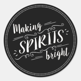 Adesivo Selo de Envelope Feriado Brilhante de Espíritos do