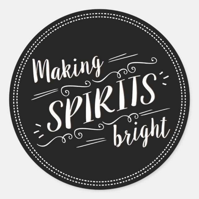 Adesivo Selo de Envelope Feriado Brilhante de Espíritos do (Frente)