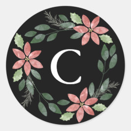 Adesivo Selo de Envelope Feriado Floral