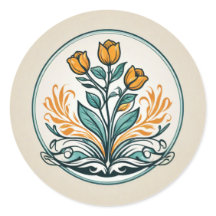 Selo de Envelope Floral
