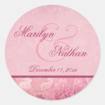 Selo de Envelope Floral Rosa Rosa