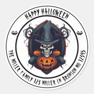 Adesivo Selo de Envelope Halloween de Hat e Grin Hollow