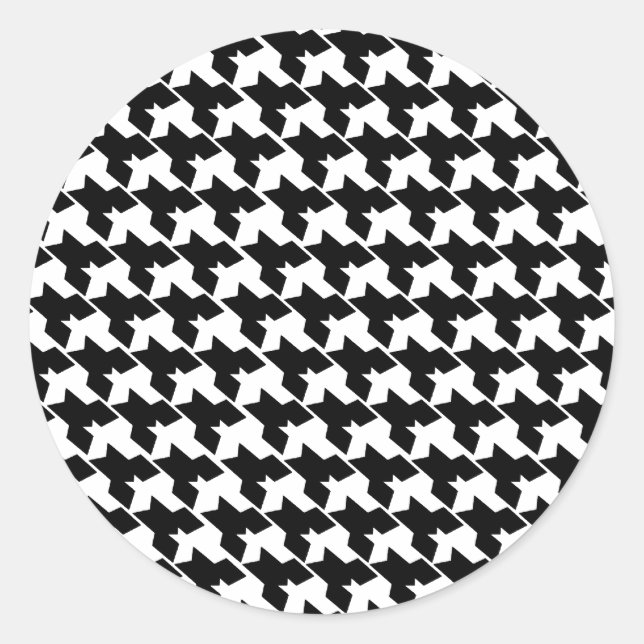 Adesivo Selo de Envelope Houndstooth (Frente)