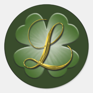 Adesivo Selo de Envelope L para Casamento Irlandês