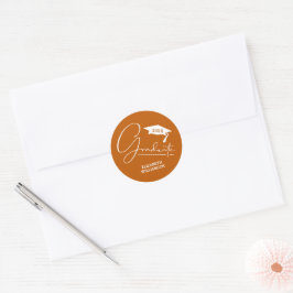 Adesivo Selo de Envelope Laranja Queimado para Festa de Fo