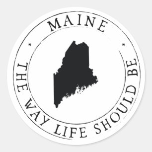 Adesivo Selo de Envelope Maine Sticker