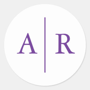 Adesivo Selo de Envelope Minimalista Elegante Roxo, Casame