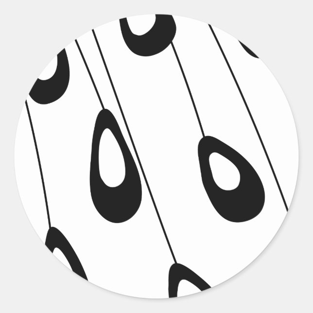 Adesivo Selo de Envelope Moderno da Pena de Peacock Estili (Frente)