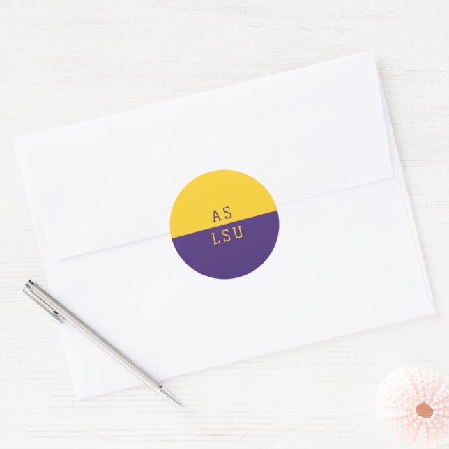Adesivo Selo de Envelope Monograma Cores da Escola de Desi (Envelope)