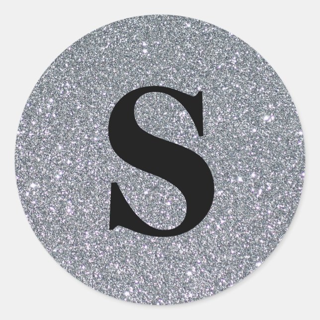 Adesivo Selo de Envelope Monograma Dourado com brilho Eleg (Frente)