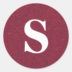 Adesivo Selo de Envelope Monograma Dourado com brilho Eleg